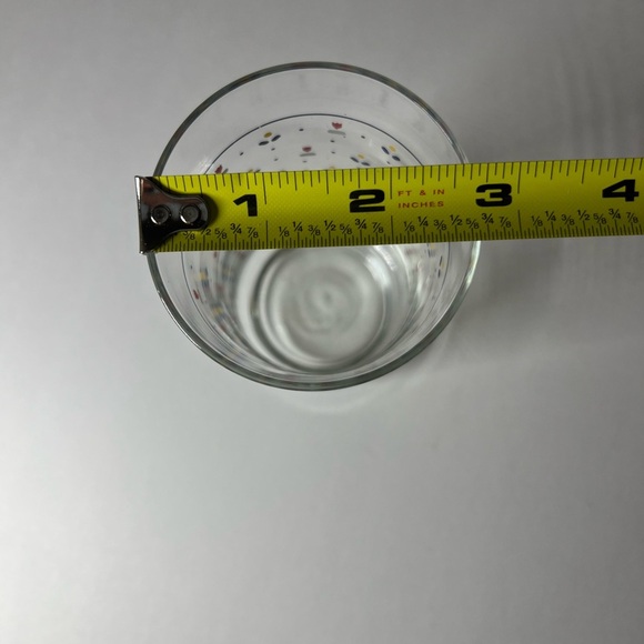 Lot of 4 VTG Sango Country Borders 12oz Glass Tumblers Mini Tulips Dots - Picture 7 of 10